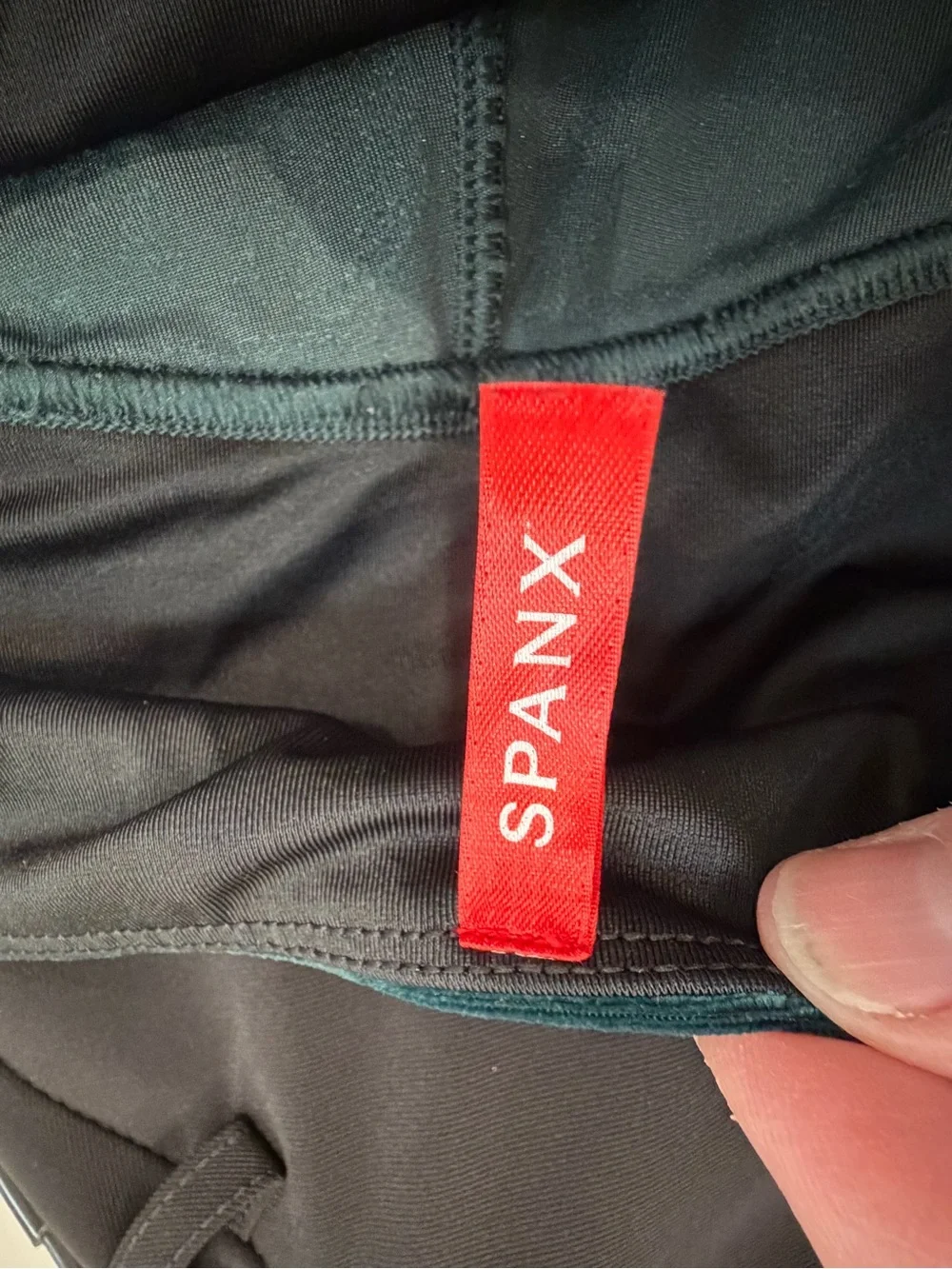 SPANX Emerald Green Velvet Leggings
